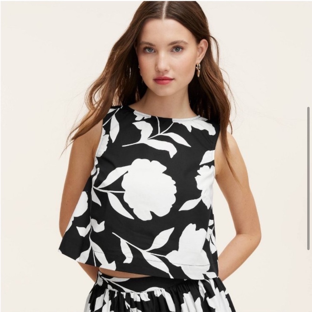 BNWT!  :: Kate Spade x Target classic rose shell tank top black/cream